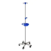Stativ perfuzie cu 4 cârlige si 5 roti, 15 kg sarcina maxima