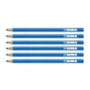 Creioane dermatografice GIMA albastre pentru marcare piele (cutie 6 buc)