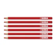 Creioane dermatografice GIMA roșii pentru marcare piele (cutie 6 buc)