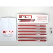 Creioane dermatografice GIMA roșii pentru marcare piele (cutie 6 buc)