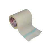 Bandă adezivă hipoalergenică din material nețesut 9,14 m × 50 mm (cutie 6 buc)