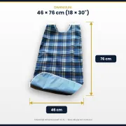 Bavetă impermeabilă pentru adulți, reutilizabilă, 46 × 76 cm – cu capse reglabile