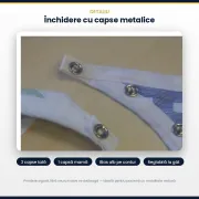 Bavetă impermeabilă pentru adulți, reutilizabilă, 46 × 76 cm – cu capse reglabile