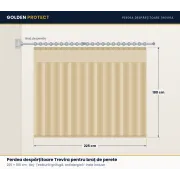 Perdea despărțitoare Trevira pentru braț perete 225 × 180 cm, albastru (1 buc)