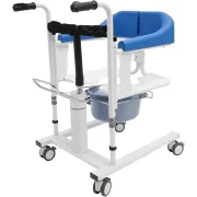 Scaun hidraulic multifuncțional pentru transfer pacienți – ridicare, transport și utilizare WC, sarcina 150 kg