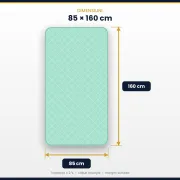 Aleza impermeabila reutilizabila pentru pat dublu, 85 x 160 cm, calitate premium, rezistența pana la 300 de spălări