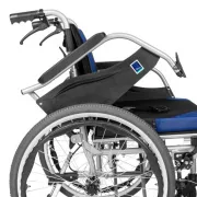 Scaun rulant manual din aluminiu Premium-TIM – albastru