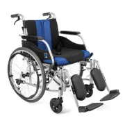 Scaun rulant manual din aluminiu Premium-TIM – albastru