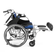 Scaun rulant manual din aluminiu Premium-TIM – albastru