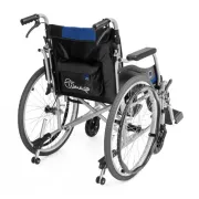 Scaun rulant manual din aluminiu Premium-TIM – albastru