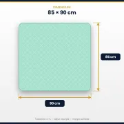 Aleza reutilizabilă premium, lavabila si impermeabilă cu uscare rapidă , dimensiune 85x90 cm, Golden Protect