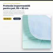 Aleza reutilizabilă premium, lavabila si impermeabilă cu uscare rapidă , dimensiune 85x90 cm, Golden Protect