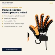 Mănușă robotică de recuperare a mâinii, cu mănușă oglindă, 9 niveluri, moduri automat / oglindă / rezistență,