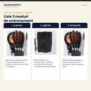 Mănușă robotică de recuperare a mâinii, cu mănușă oglindă, 9 niveluri, moduri automat / oglindă / rezistență,