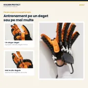 Mănușă robotică de recuperare a mâinii, cu mănușă oglindă, 9 niveluri, moduri automat / oglindă / rezistență,