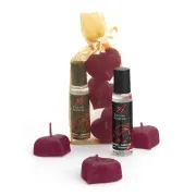 Set romantic Extase Sensual Silk Nights – lumânări petale și lubrifiant