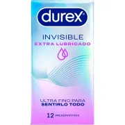 Prezervative Durex Invisible Extra Lubricate, 12 bucăți
