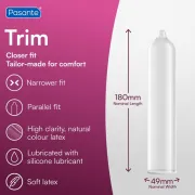 Prezervative Pasante Thin Trim — fit anatomic, 12 bucăți