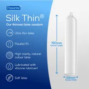 Prezervative Pasante Silk Thin – 144 bucăți