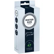 Prezervative Mister Size 47 mm – potrivire exactă, senzație maximă (10 buc.)