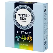 Prezervative Mister Size – set probă 47, 49, 53 mm, 3 bucăți