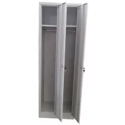 Vestiar metalic, 2 compartimente, bară umerașe, 600x450x1800mm, gri, A891/8 B4U