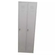 Vestiar metalic, 2 compartimente, bară umerașe, 600x450x1800mm, gri, A891/8 B4U