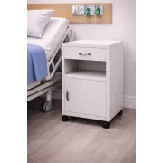 Noptieră metalică spital 450x430x800 mm