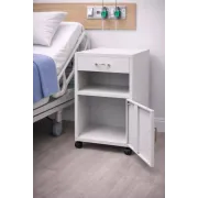 Noptieră metalică spital 450x430x800 mm