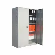 Fișet metalic, 2 uși, 4 polițe, 40 kg/poliță, 900x400x1800mm, gri, A177/9 B4U