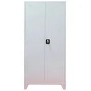 Fișet metalic, 2 uși, 4 polițe, 40 kg/poliță, 900x400x1800mm, cu picioare, gri, A177/9 B4U
