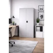 Fișet metalic cu 2 uși casetă și 4 polițe 35kg/poliță 900x400x1900mm cu picioare