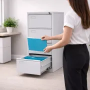 Clasificator metalic gri 4 sertare închidere centralizată