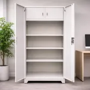 Fișet metalic, 2 uși, 3 polițe, 40 kg/poliță, 900x400x1800mm, cu picioare, gri, A180/6 B4U