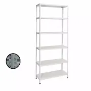 Raft metalic GRI cu 6 polițe 250x100x40 cm 150 kg /poliță montaj montaj prin clipsare B4U