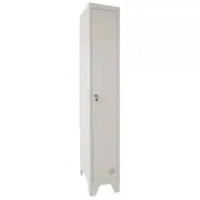 Vestiar metalic, 1 compartiment, bară umerașe, 312x450x1800mm, gri, A894 B4U, montat