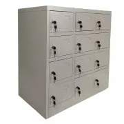 Vestiar metalic, 12 compartimente 3x4, 900x500x900mm, gri, B4U
