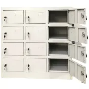 Vestiar metalic, 12 compartimente 3x4, 900x500x900mm, gri, B4U