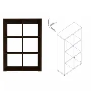 Etajeră birou din PAL 6 rafturi sonoma dark 76.5x33.5x115 cm