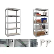Raft metalic 5 polițe MDF 150 kg/poliță 180x90x35 cm montaj cu CLIPS/ CLEME