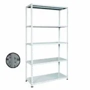 Raft metalic GRI cu 5 polițe 200x100x40cm 150 kg /poliță montaj montaj prin clipsare B4U