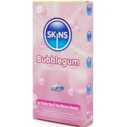 Prezervative Skins Bubblegum – aromă de gumă de mestecat, 8 bucăți