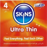 Prezervative Ultra Subțiri Skins Ultra Thin – 4 bucăți