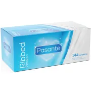 Prezervative Pasante Ribbed Passion – nervurate, 144 bucăți