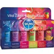 Set lubrifianți intimi Skins Vital & Fruity – 6 x 12 ml