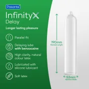 Prezervative Pasante Infinity Delay – control prelungit, 12 buc