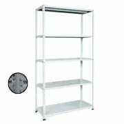 Raft metalic GRI cu 5 polițe 270x100x50 cm 180 kg /poliță montaj montaj prin clipsare B4U