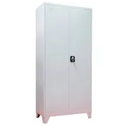 Fișet metalic, 2 uși, 4 polițe, 40 kg/poliță, 900x400x1800mm, cu picioare, gri, A177/9 B4U, montat