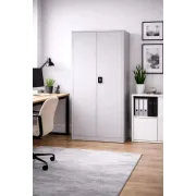 Fișet metalic, 2 uși, 4 polițe și 2 casete, 35 kg/poliță, 900x400x1900mm, gri, B4U, montat