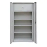 Fișet metalic, 2 uși, 3 polițe și 2 casete, 40 kg/poliță, 900x400x1800mm, gri, A180/6 B4U, montat